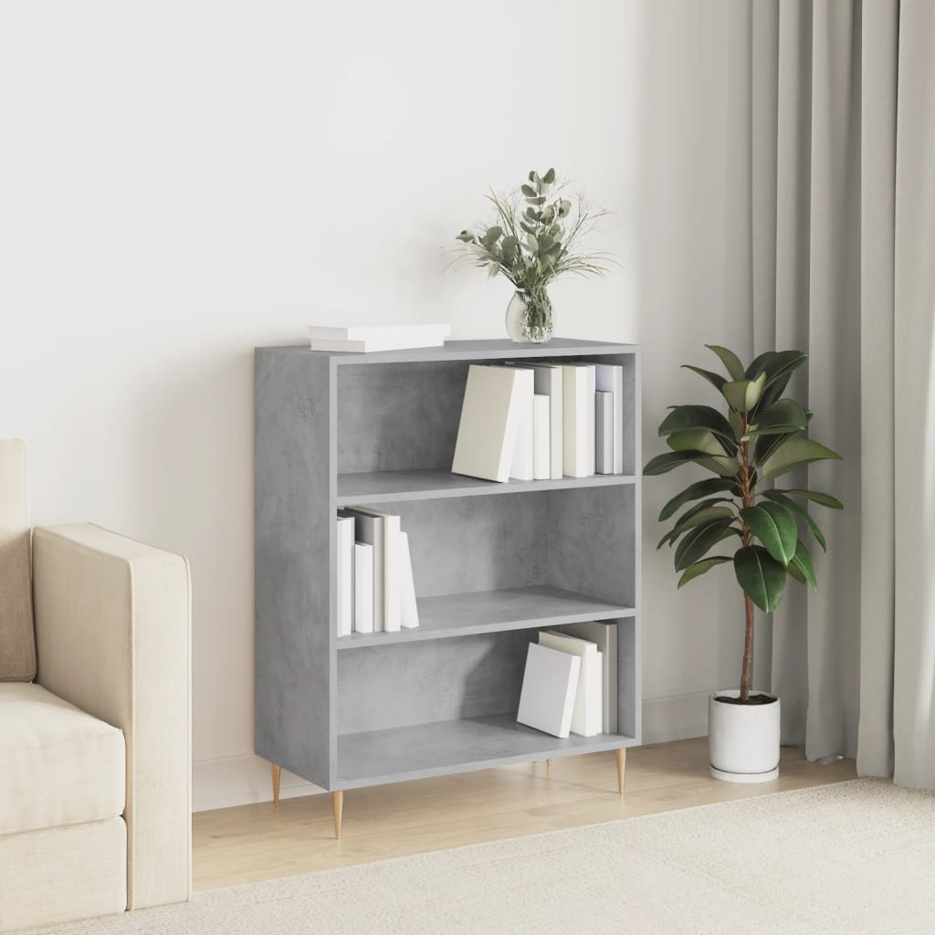 skab 69,5x32,5x90 cm konstrueret træ betongrå