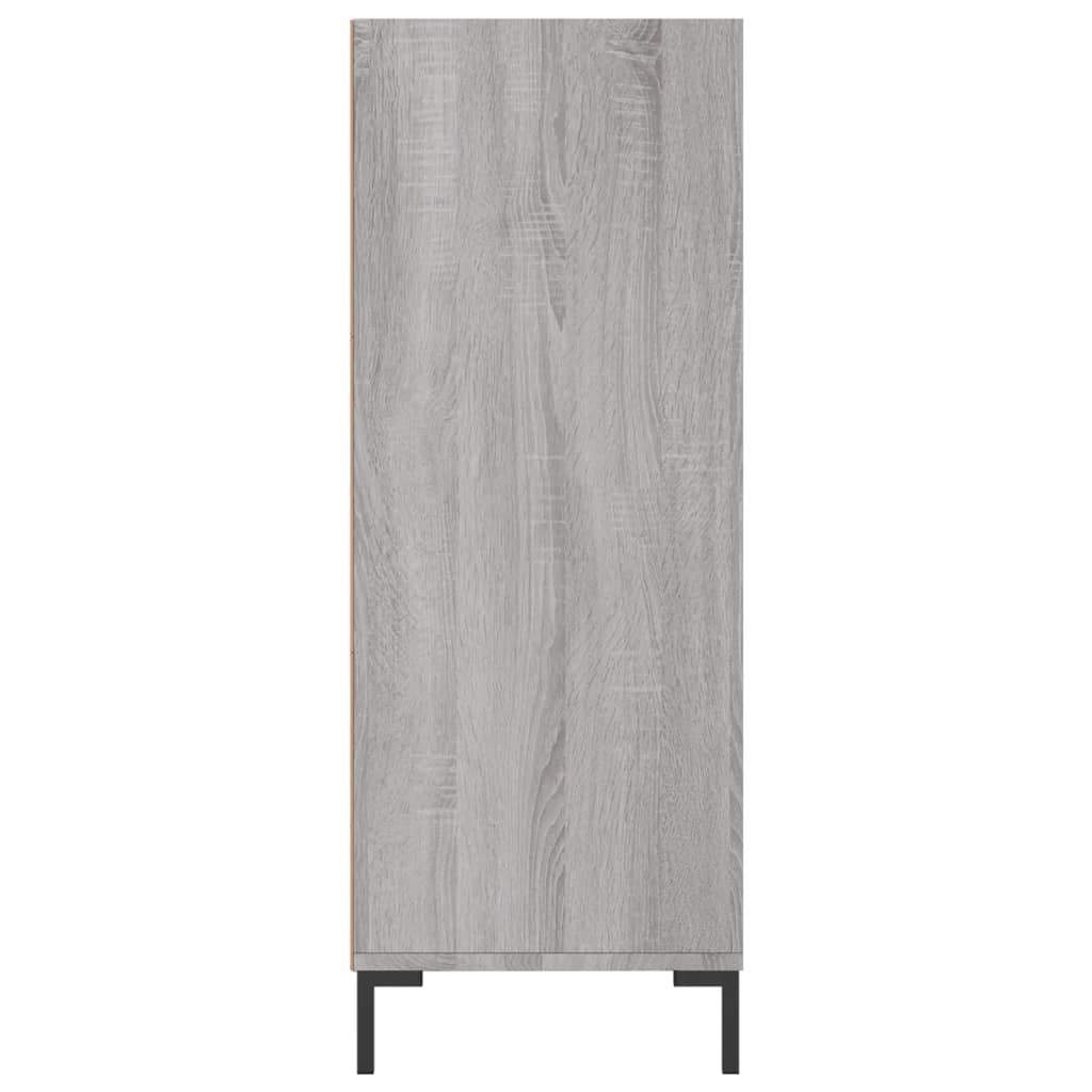 skab 69,5x32,5x90 cm konstrueret træ grå sonoma-eg