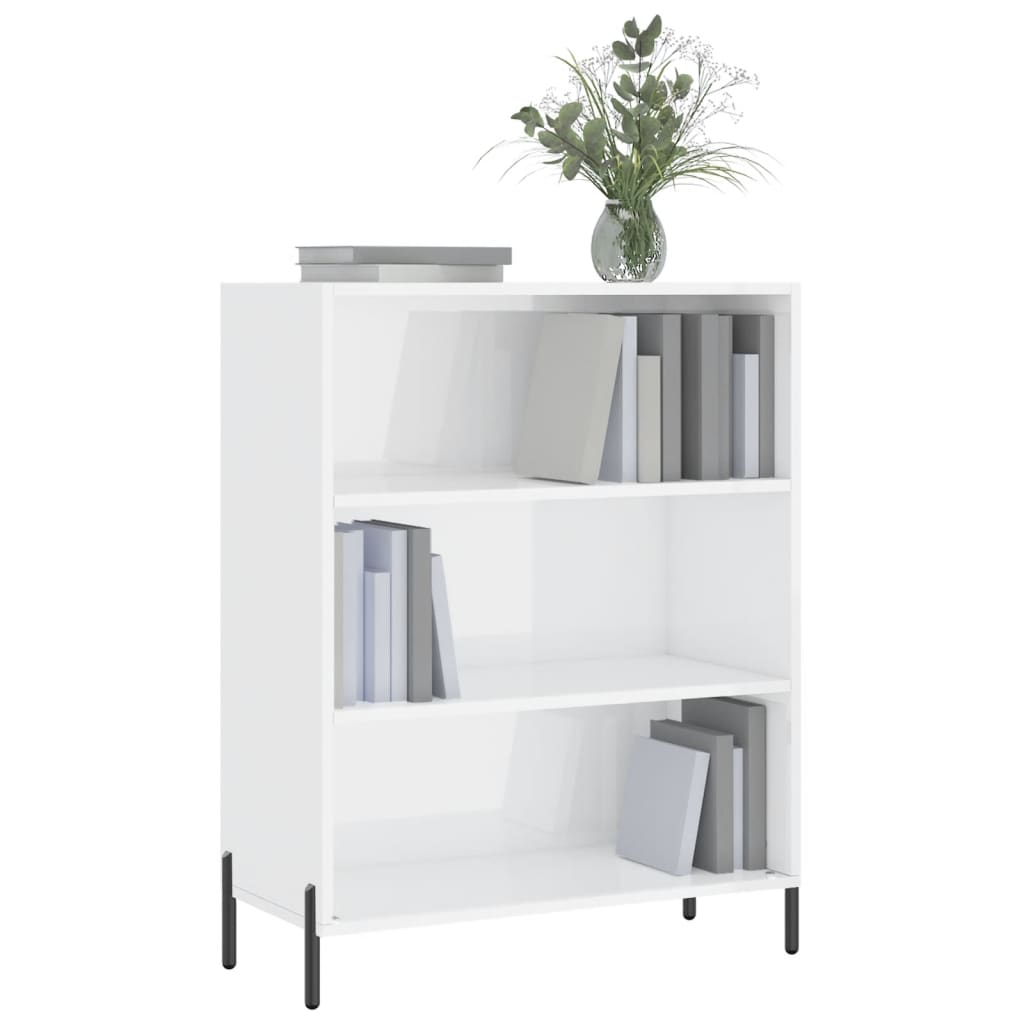 skab 69,5x32,5x90 cm konstrueret træ hvid højglans