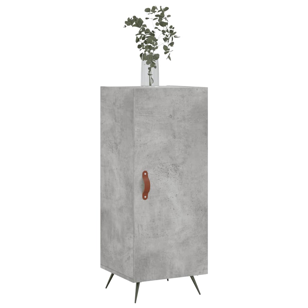 skænk 34,5x34x90 cm konstrueret træ betongrå