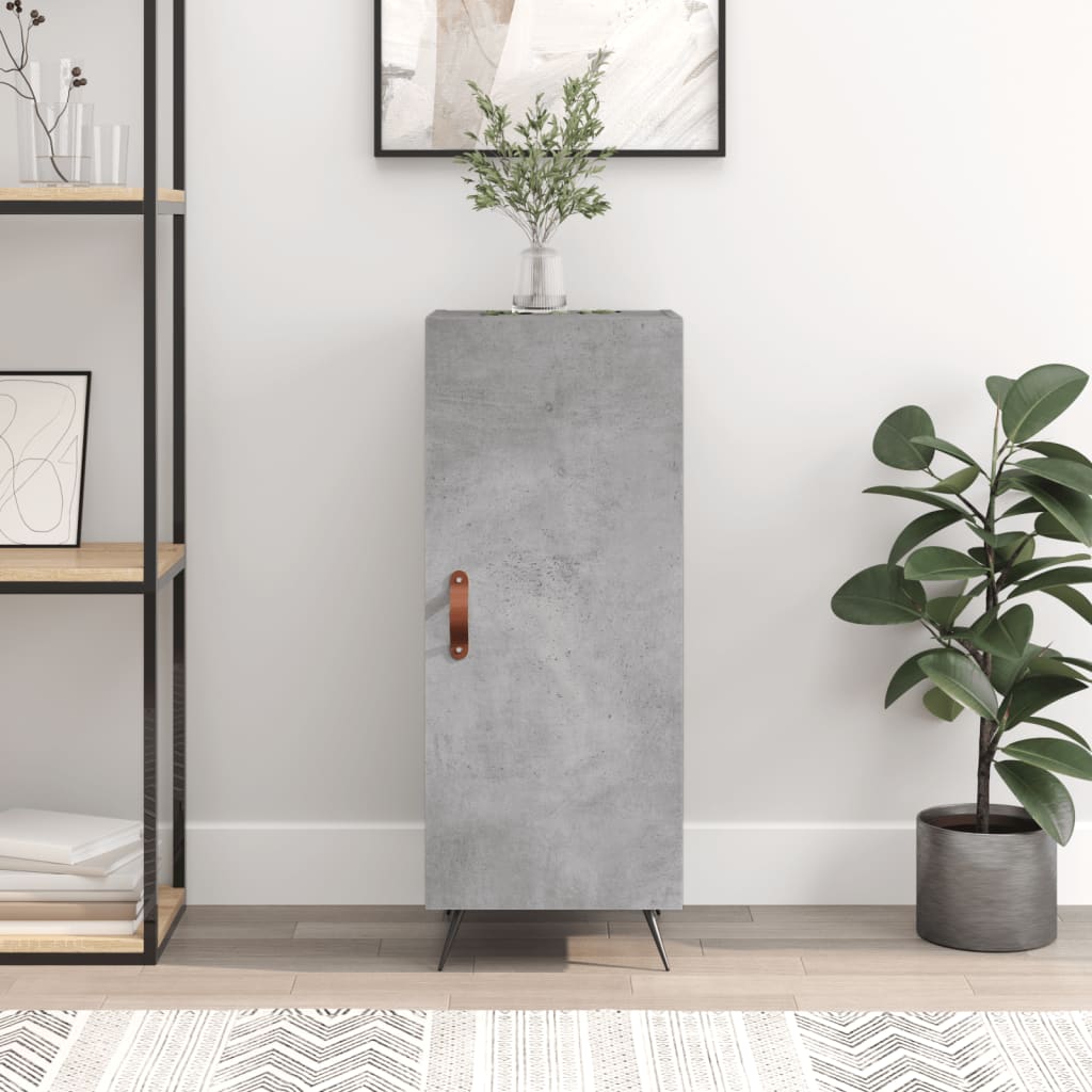 skænk 34,5x34x90 cm konstrueret træ betongrå