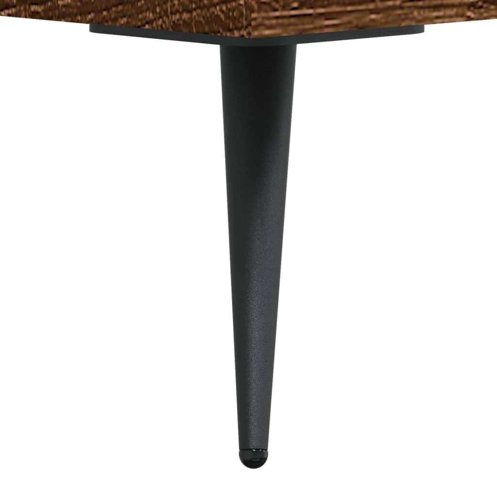 skænk 34,5x34x90 cm konstrueret træ brun egetræsfarve