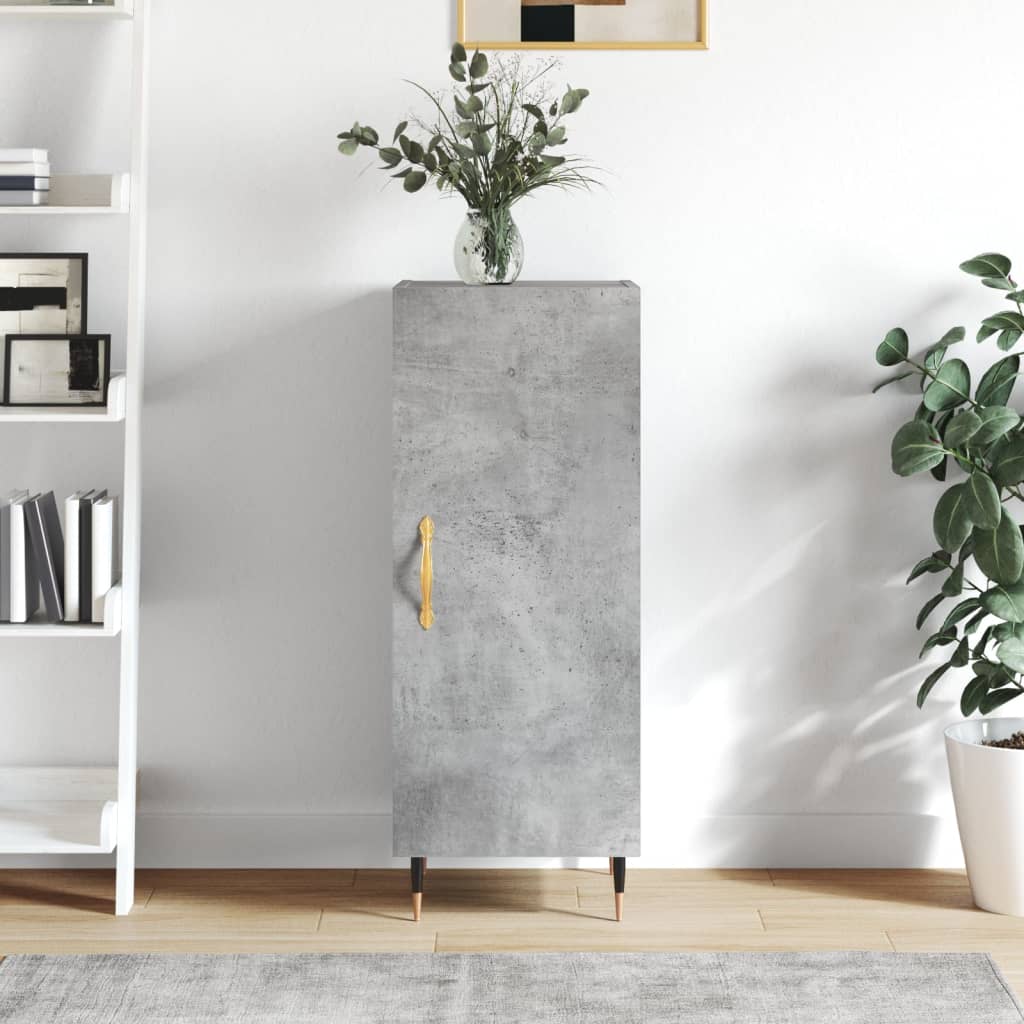skænk 34,5x34x90 cm konstrueret træ betongrå