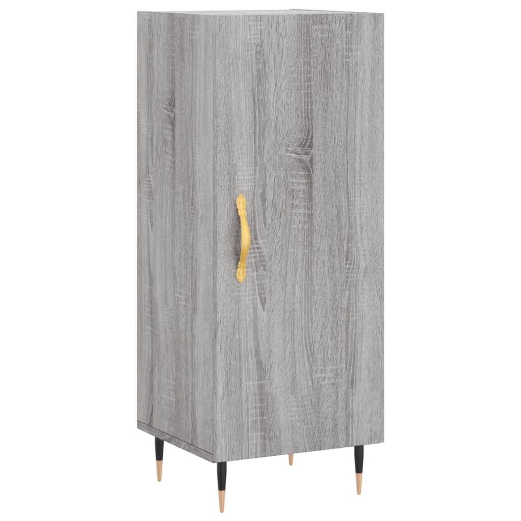 skænk 34,5x34x90 cm konstrueret træ grå sonoma-eg