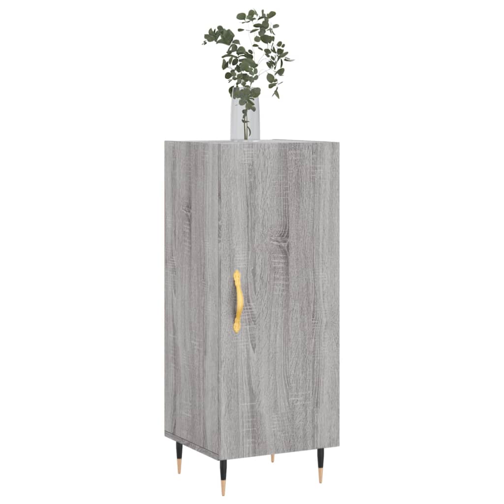 skænk 34,5x34x90 cm konstrueret træ grå sonoma-eg
