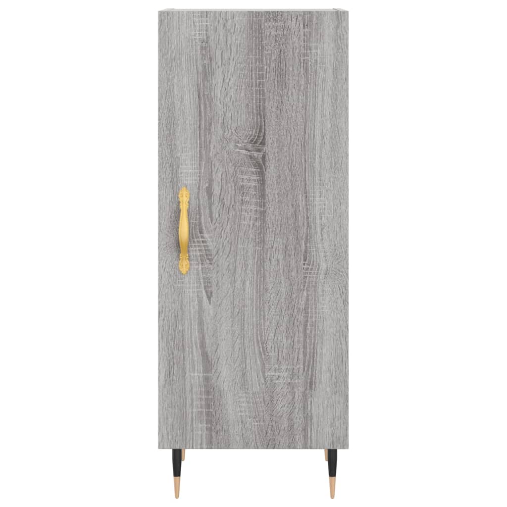 skænk 34,5x34x90 cm konstrueret træ grå sonoma-eg