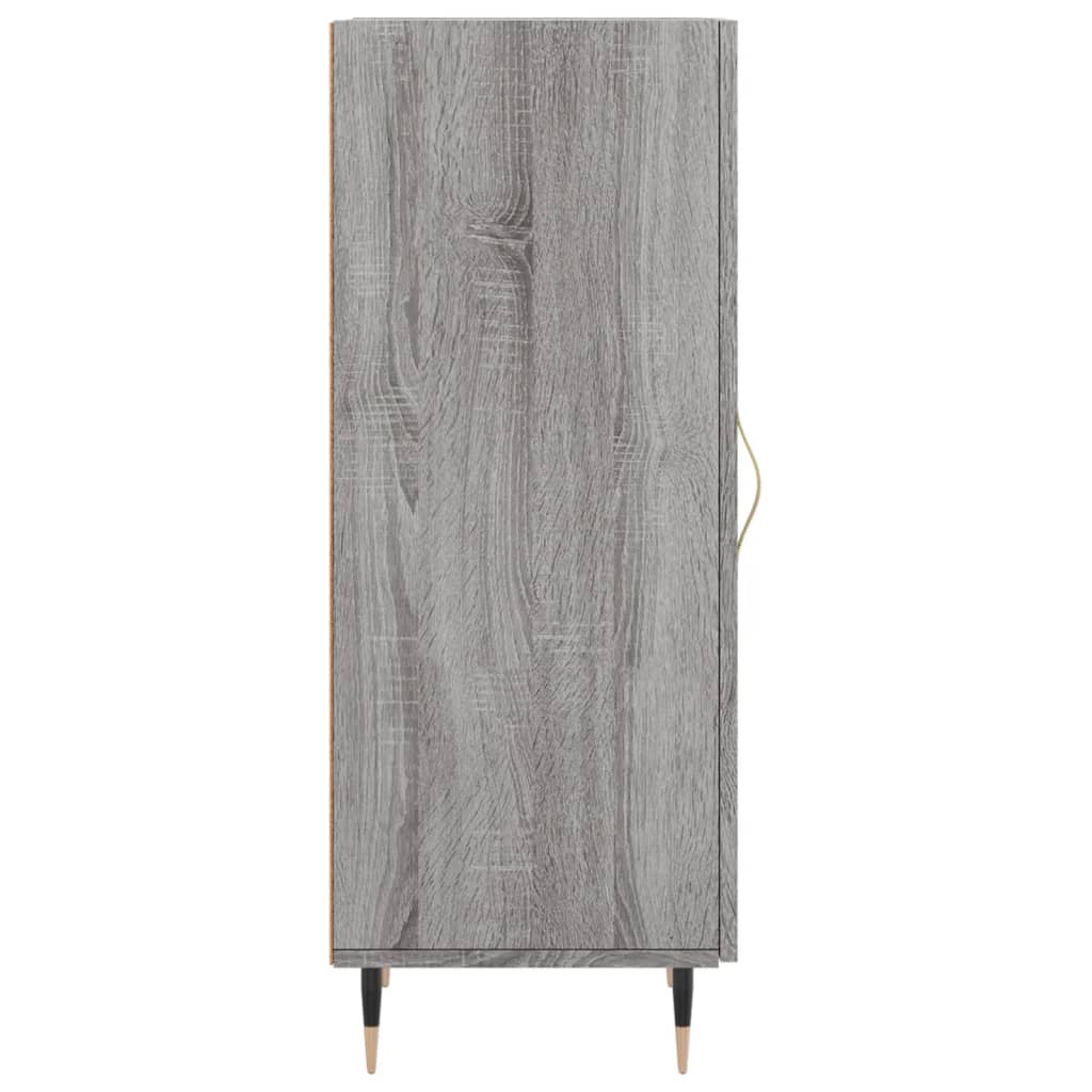 skænk 34,5x34x90 cm konstrueret træ grå sonoma-eg