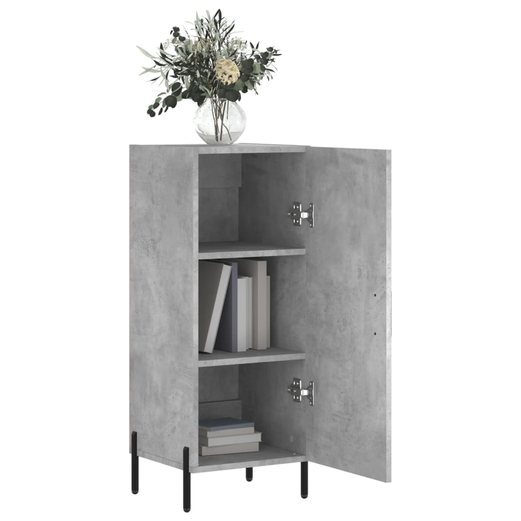 skænk 34,5x34x90 cm konstrueret træ betongrå