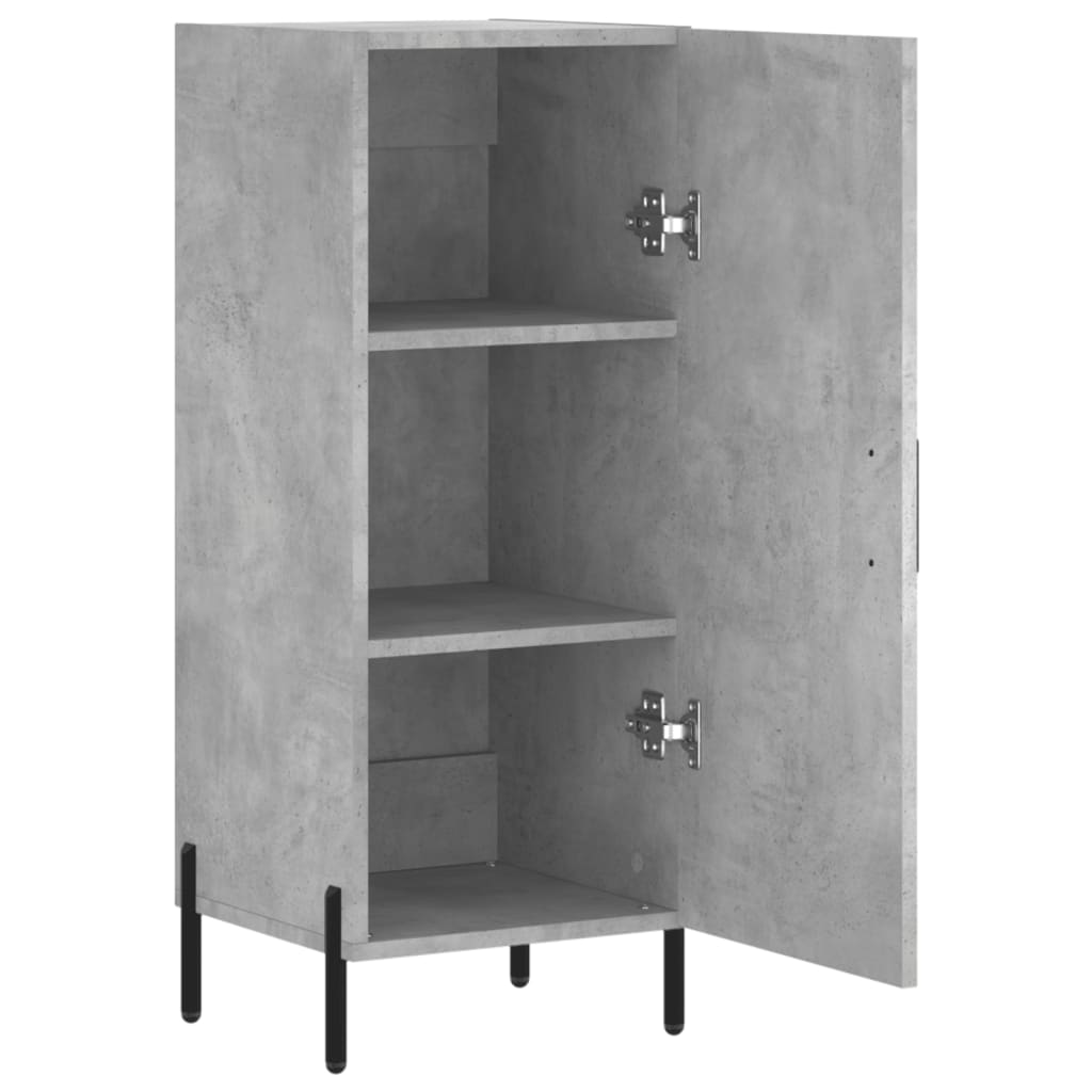 skænk 34,5x34x90 cm konstrueret træ betongrå