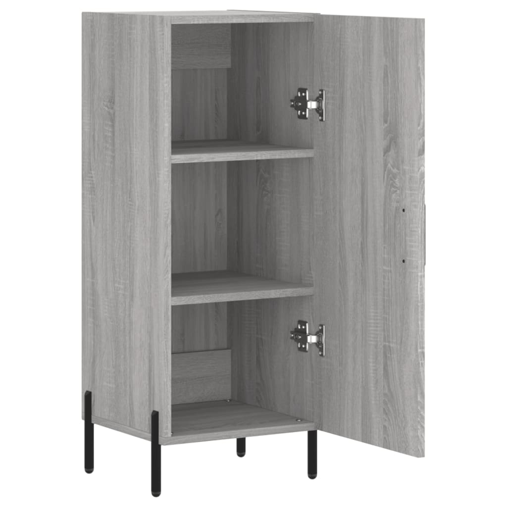 skænk 34,5x34x90 cm konstrueret træ grå sonoma-eg