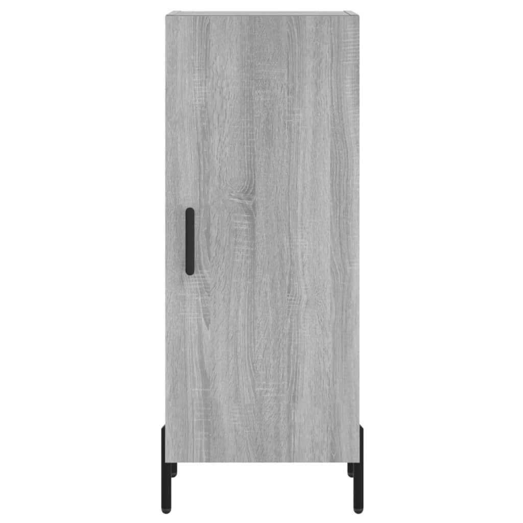 skænk 34,5x34x90 cm konstrueret træ grå sonoma-eg