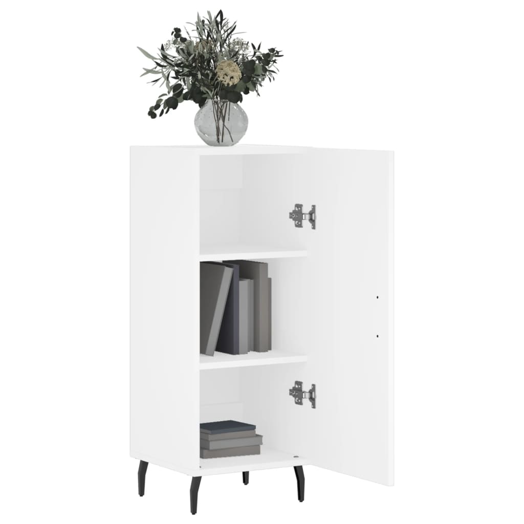 skænk 34,5x34x90 cm konstrueret træ hvid