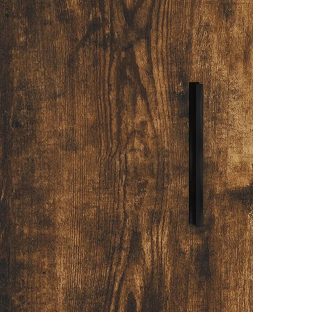 skænk 34,5x34x90 cm konstrueret træ røget egetræsfarve