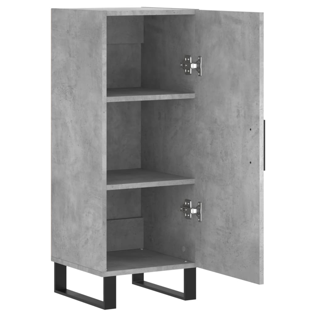 skænk 34,5x34x90 cm konstrueret træ betongrå