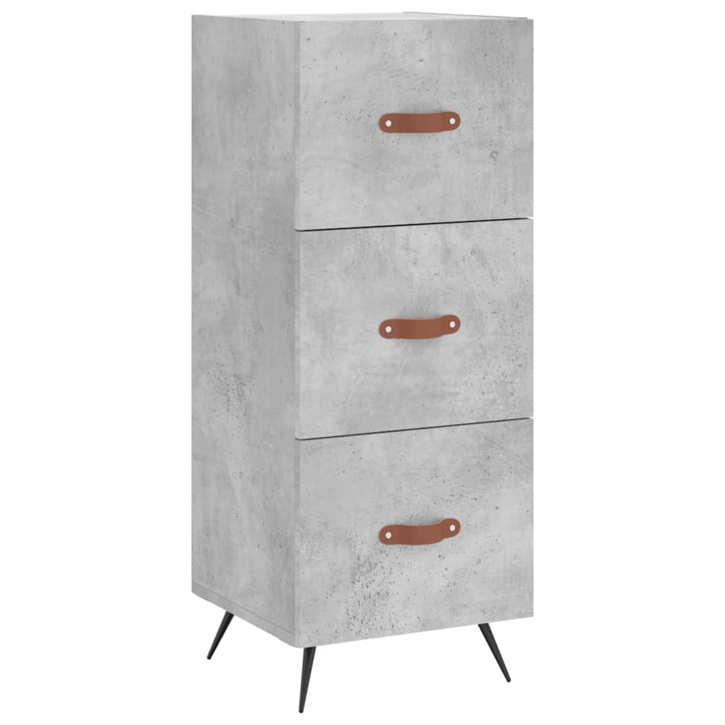 skænk 34,5x34x90 cm konstrueret træ betongrå