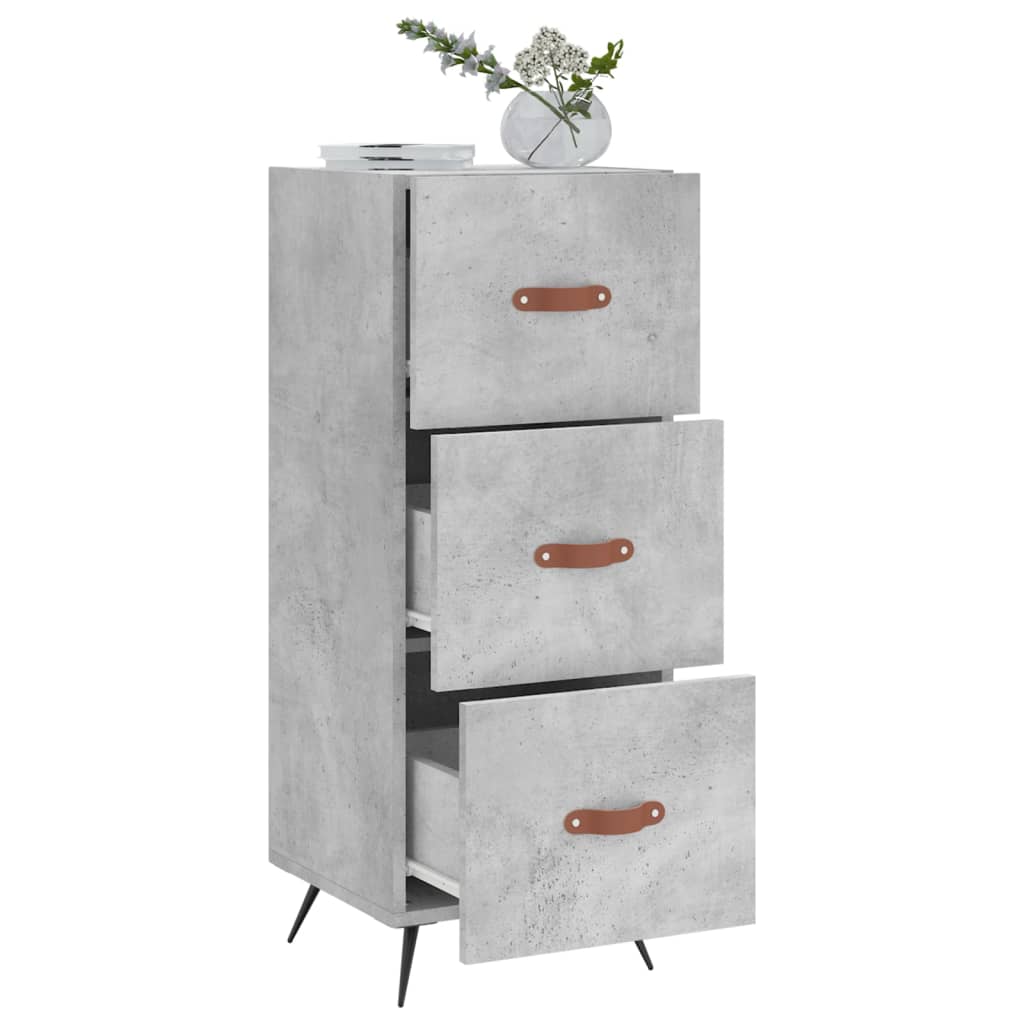 skænk 34,5x34x90 cm konstrueret træ betongrå