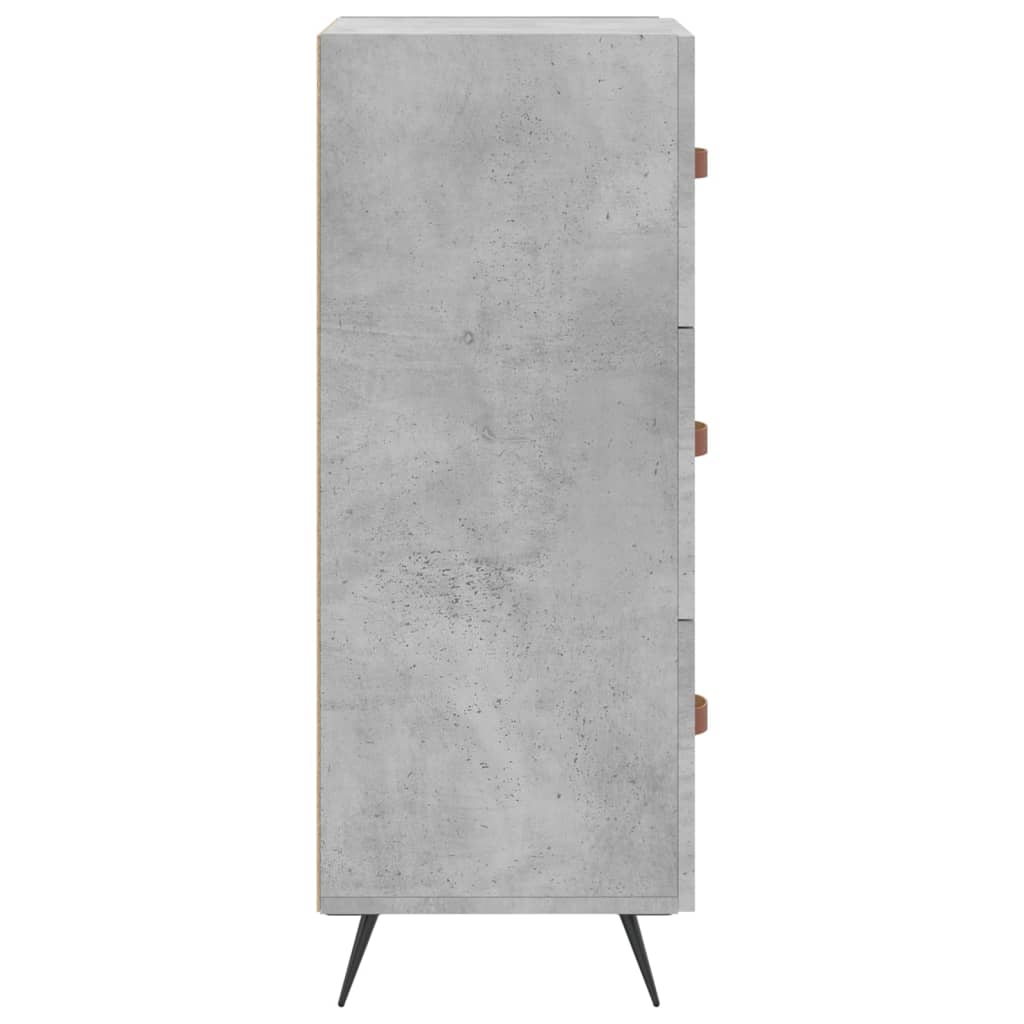 skænk 34,5x34x90 cm konstrueret træ betongrå