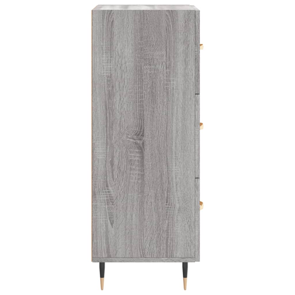 skænk 34,5x34x90 cm konstrueret træ grå sonoma-eg