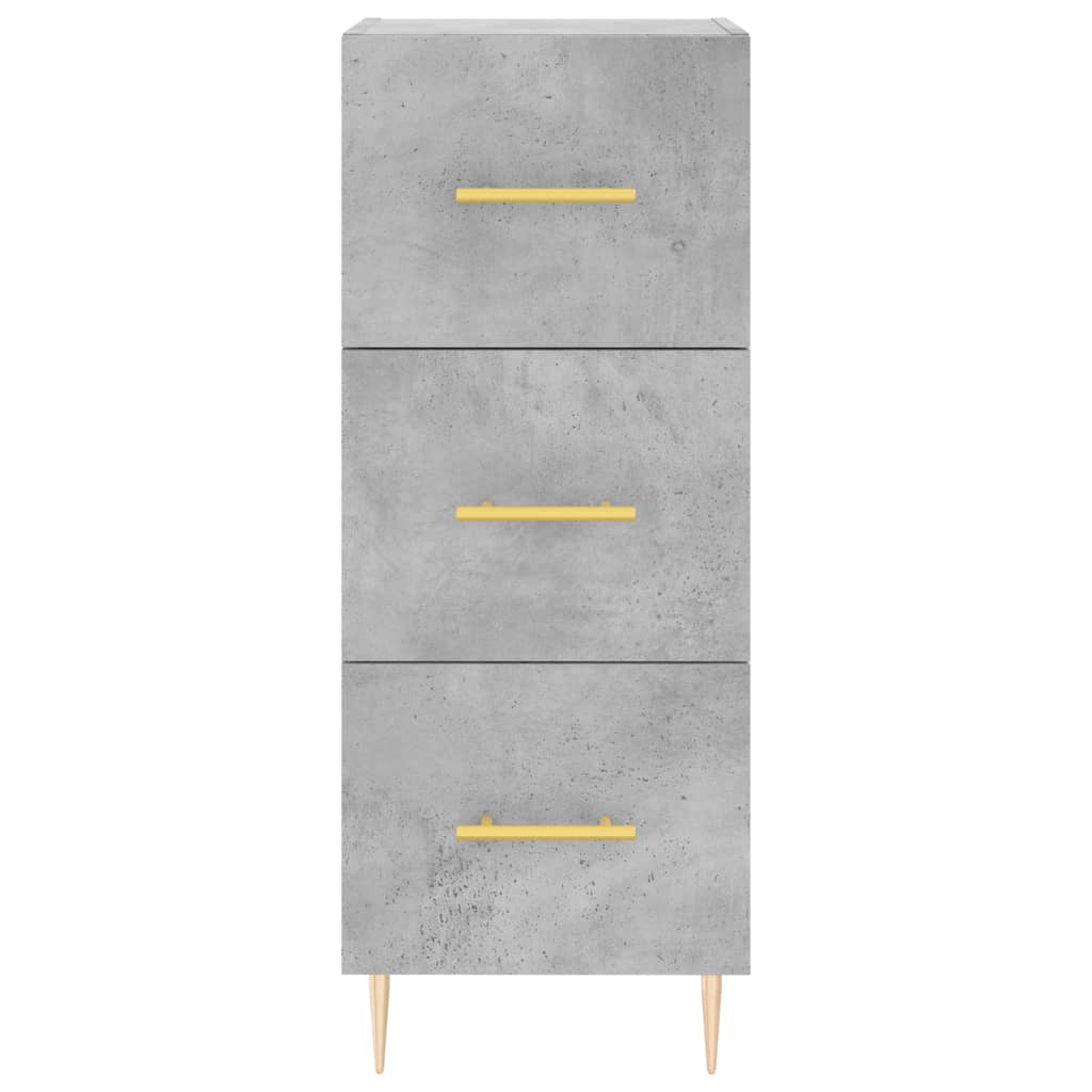 skænk 34,5x34x90 cm konstrueret træ betongrå