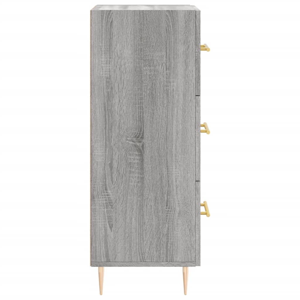 skænk 34,5x34x90 cm konstrueret træ grå sonoma-eg