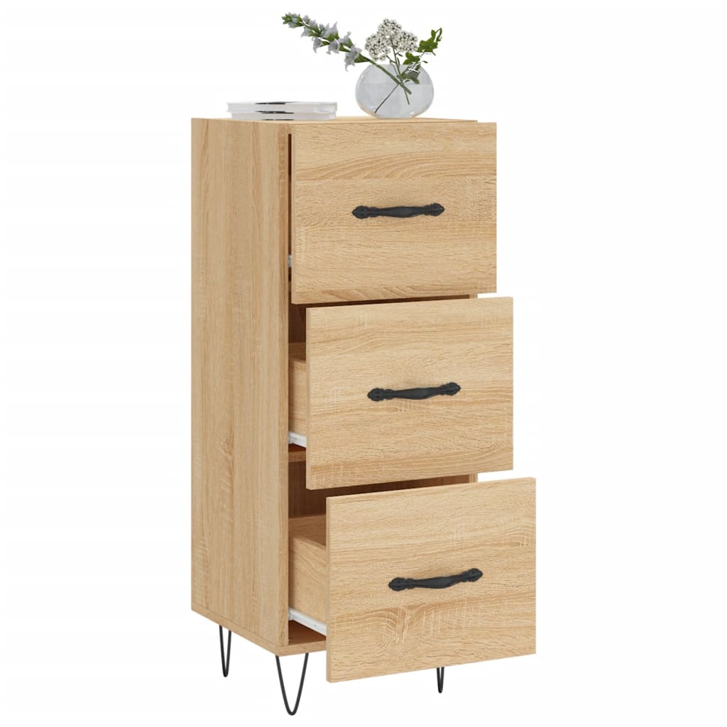 skænk 34,5x34x90 cm konstrueret træ sonoma-eg