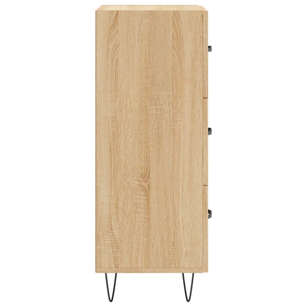 skænk 34,5x34x90 cm konstrueret træ sonoma-eg
