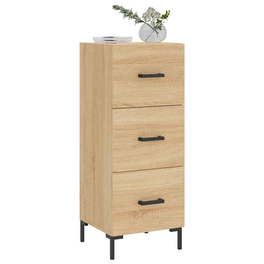 skænk 34,5x34x90 cm konstrueret træ sonoma-eg