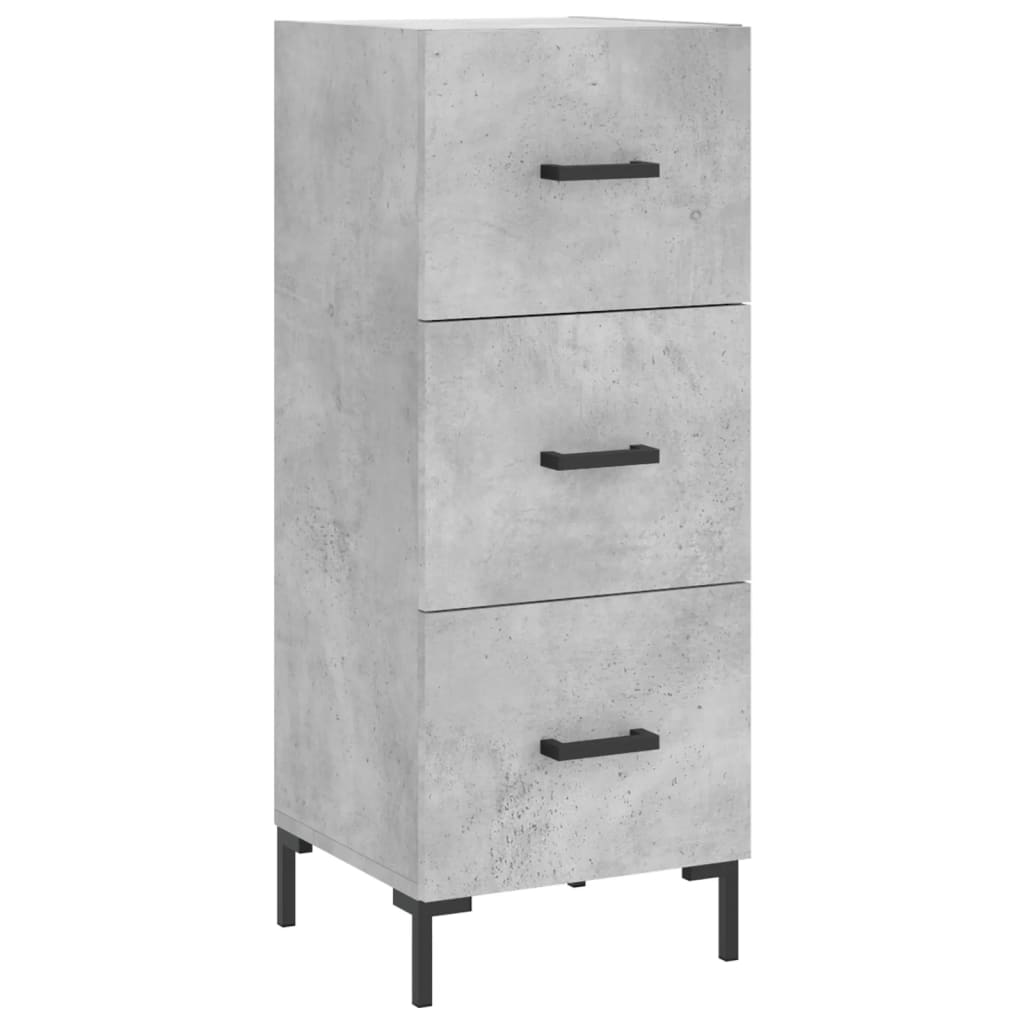 skænk 34,5x34x90 cm konstrueret træ betongrå