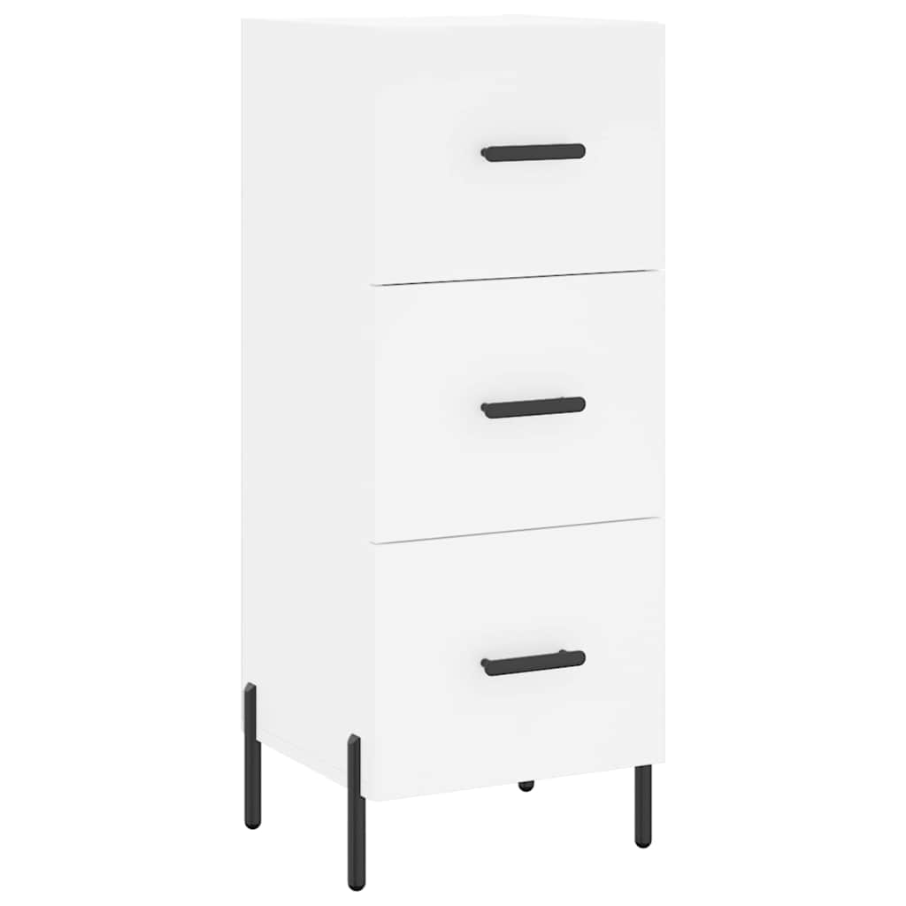 skænk 34,5x34x90 cm konstrueret træ hvid