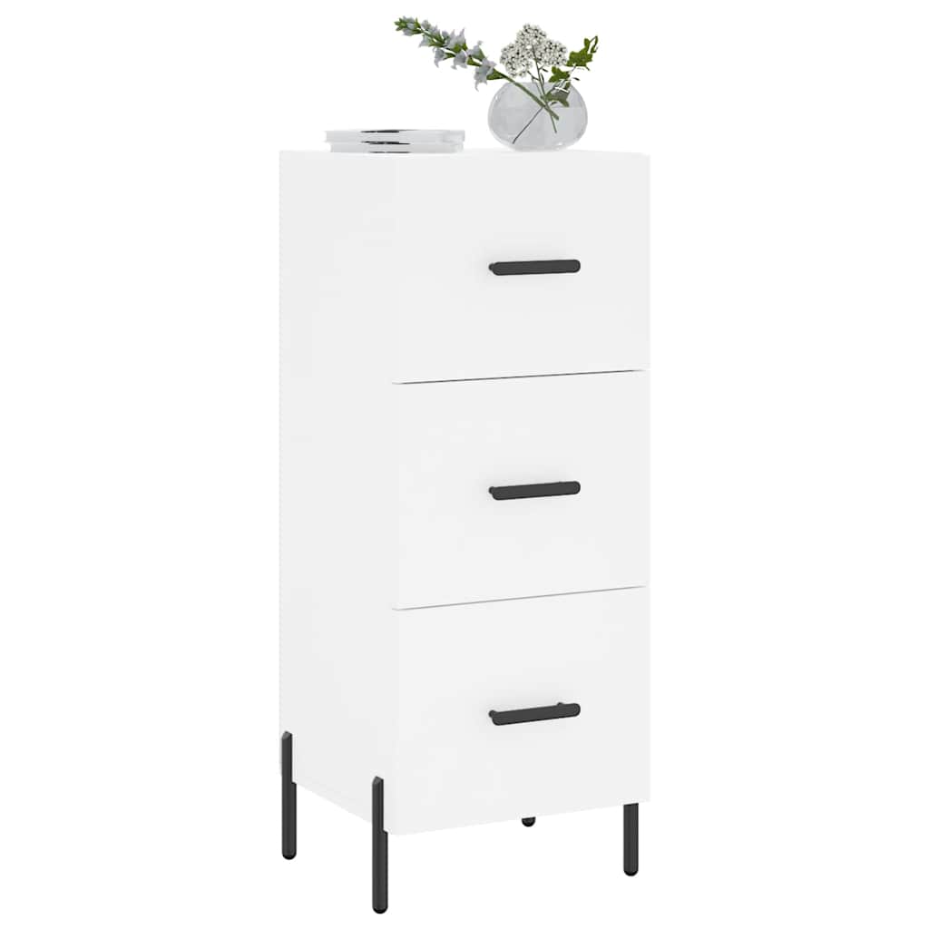 skænk 34,5x34x90 cm konstrueret træ hvid