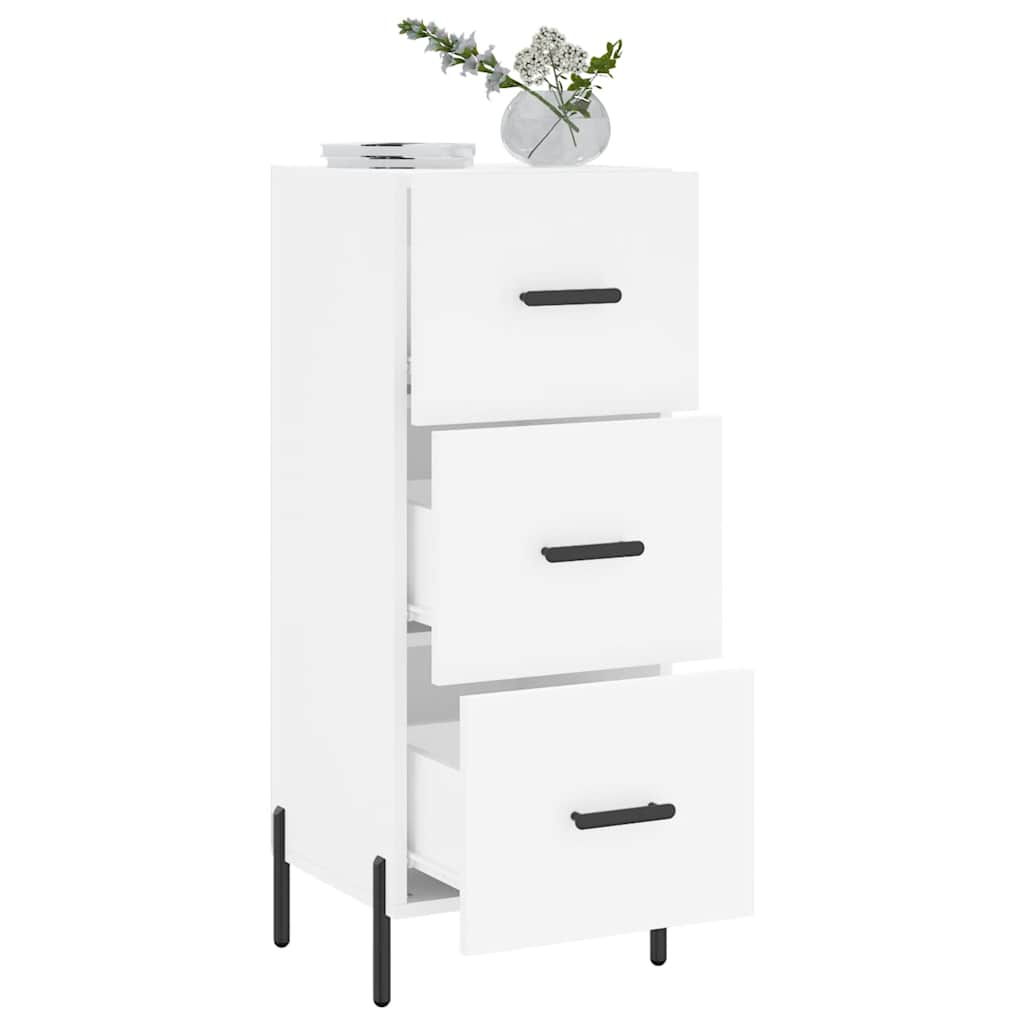 skænk 34,5x34x90 cm konstrueret træ hvid