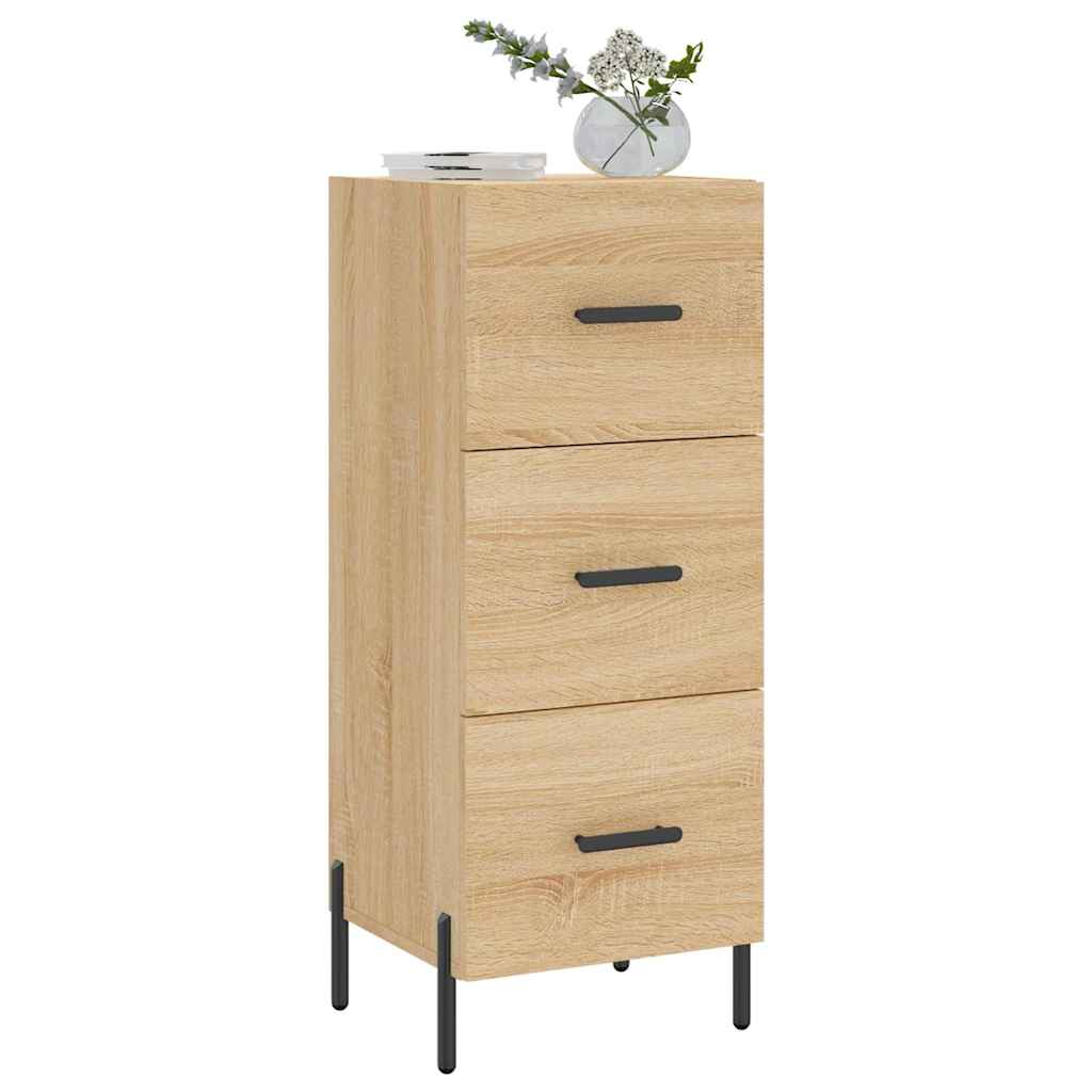 skænk 34,5x34x90 cm konstrueret træ sonoma-eg