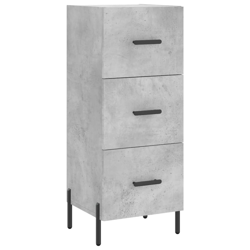 skænk 34,5x34x90 cm konstrueret træ betongrå