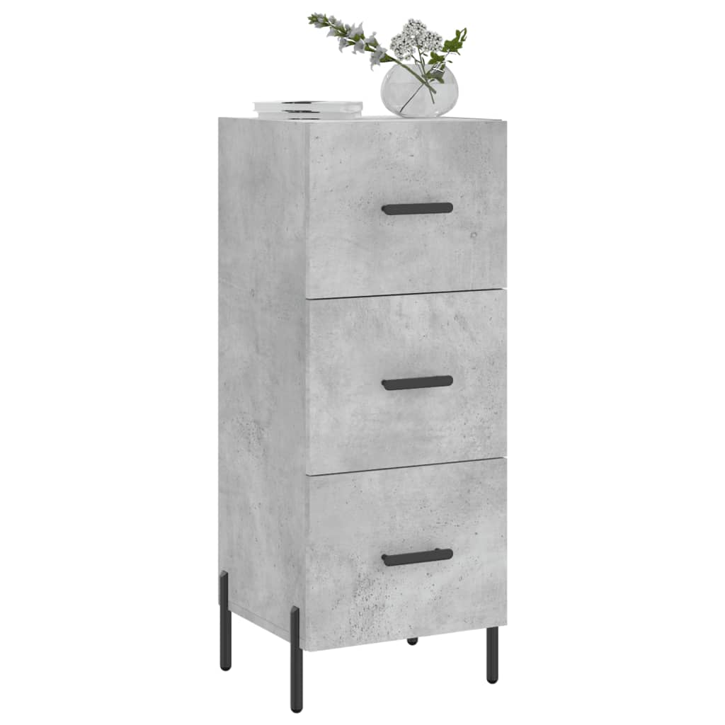 skænk 34,5x34x90 cm konstrueret træ betongrå