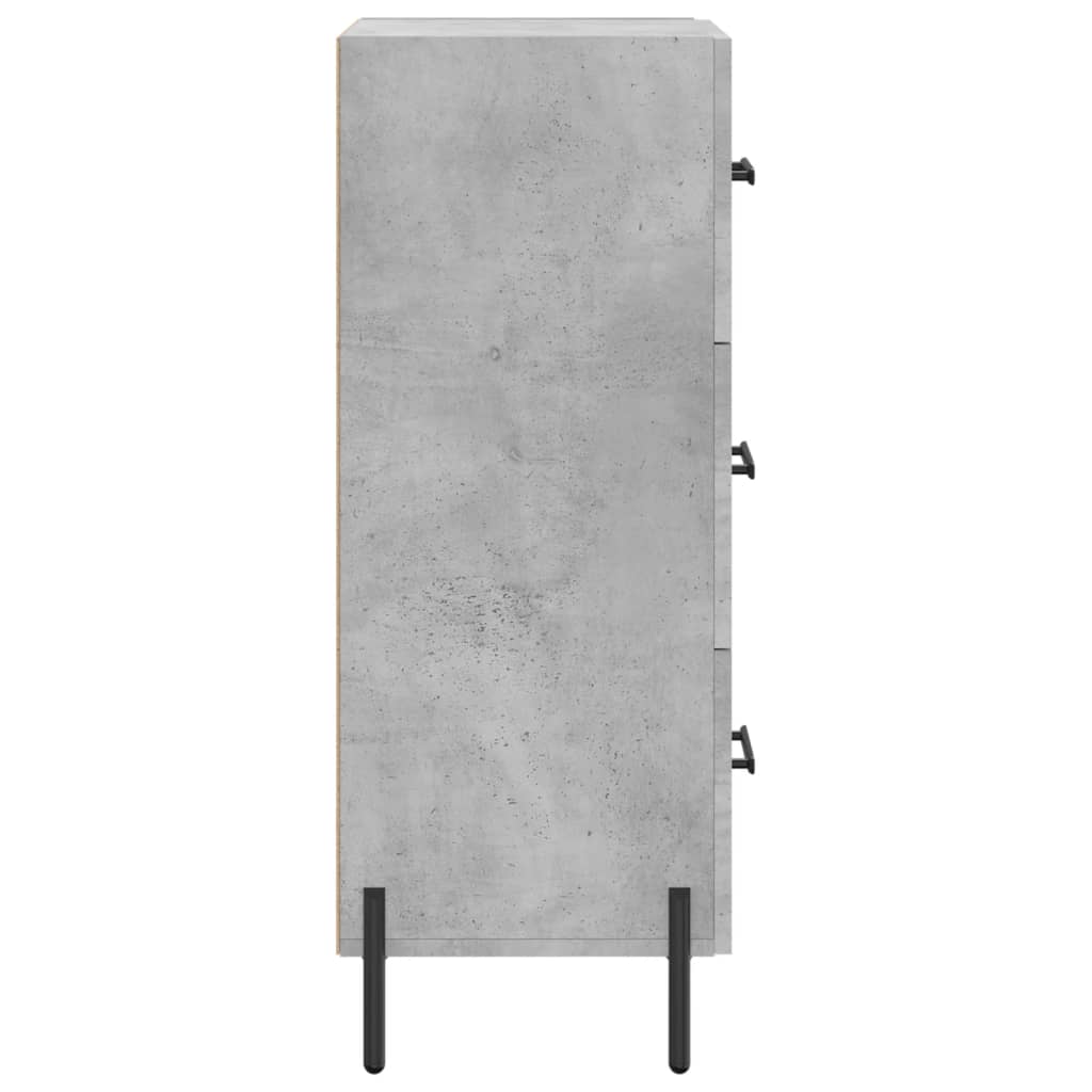 skænk 34,5x34x90 cm konstrueret træ betongrå