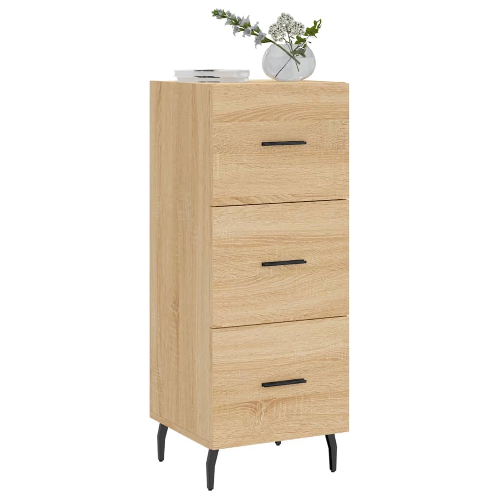 skænk 34,5x34x90 cm konstrueret træ sonoma-eg