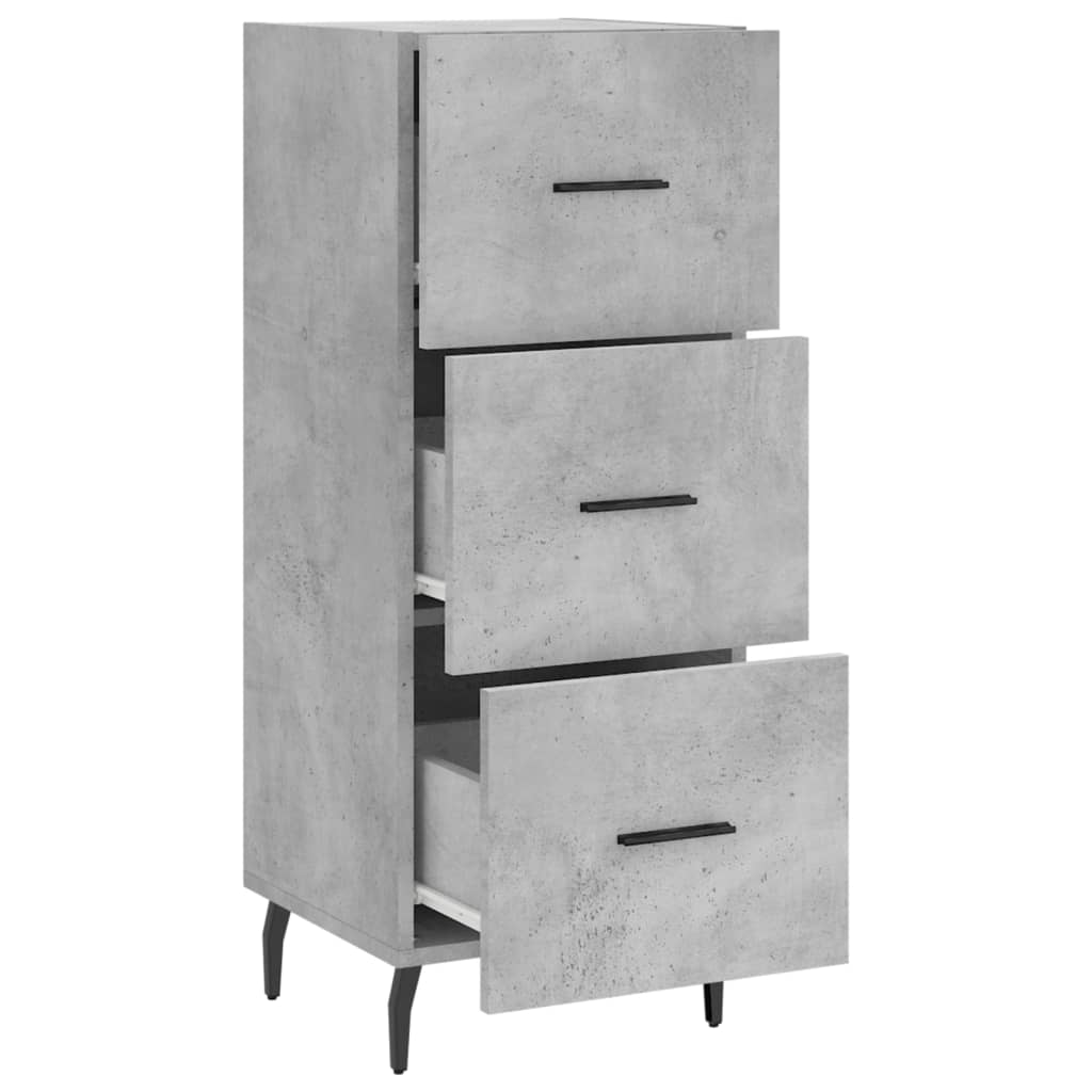 skænk 34,5x34x90 cm konstrueret træ betongrå