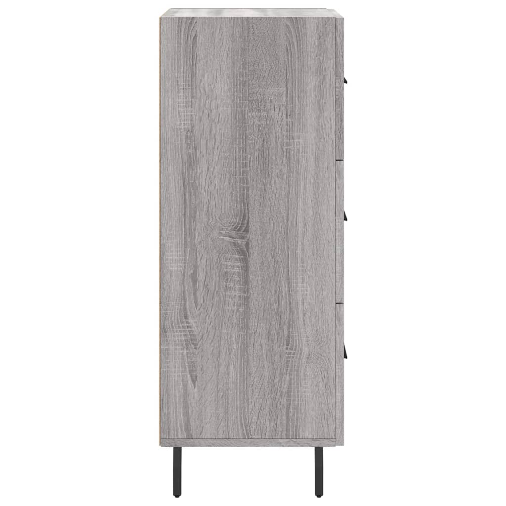 skænk 34,5x34x90 cm konstrueret træ grå sonoma-eg