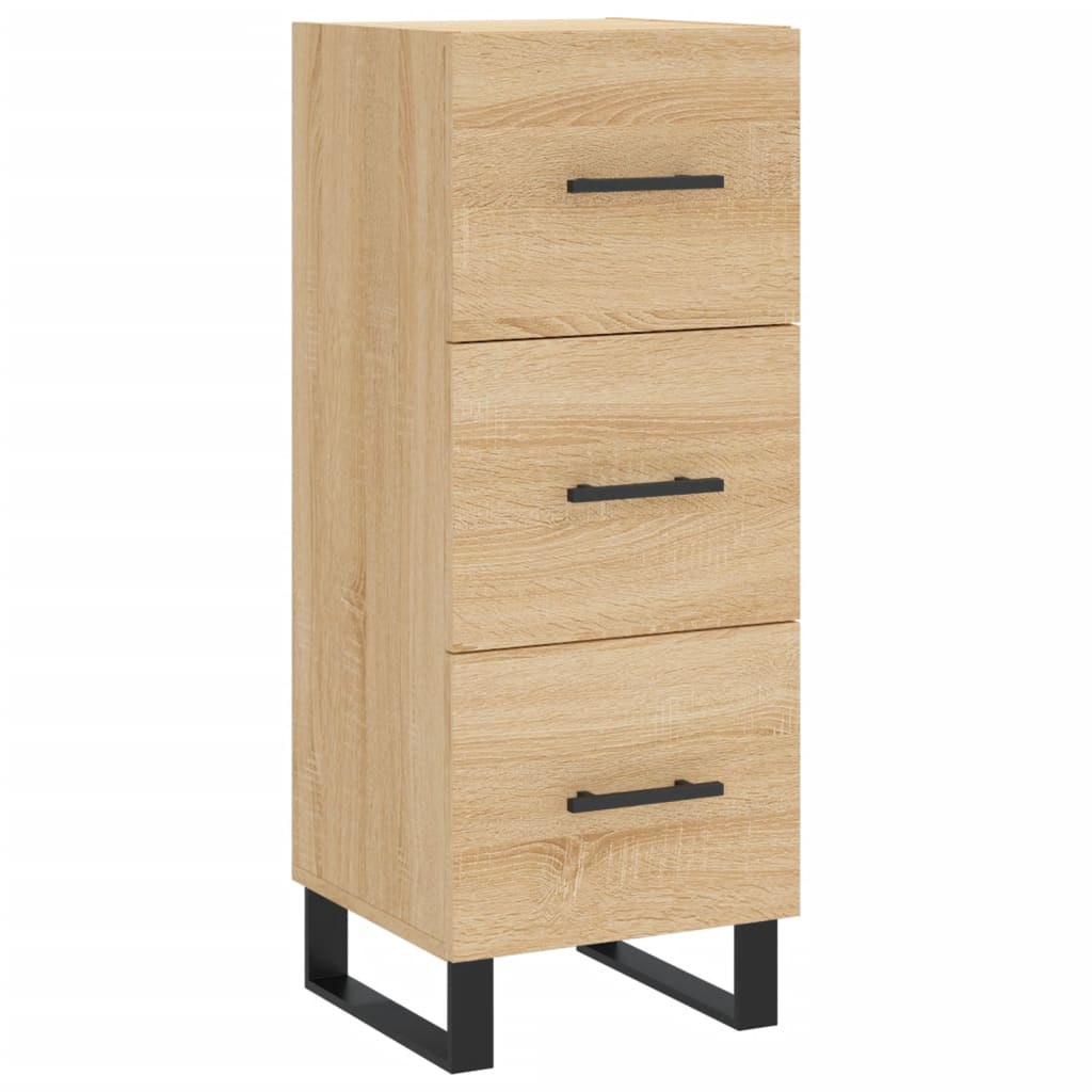 skænk 34,5x34x90 cm konstrueret træ sonoma-eg