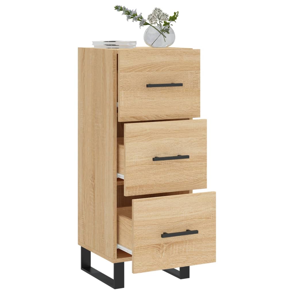 skænk 34,5x34x90 cm konstrueret træ sonoma-eg