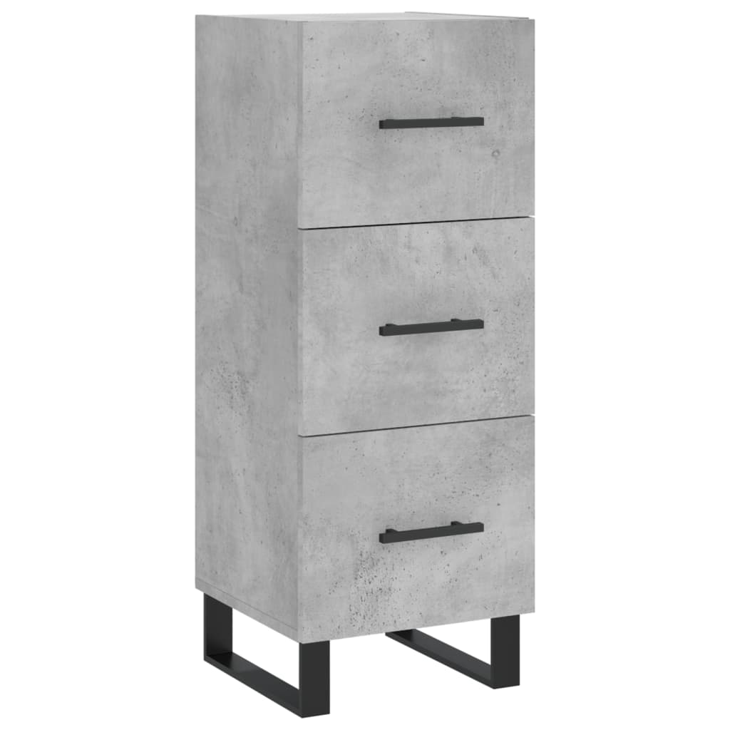 skænk 34,5x34x90 cm konstrueret træ betongrå