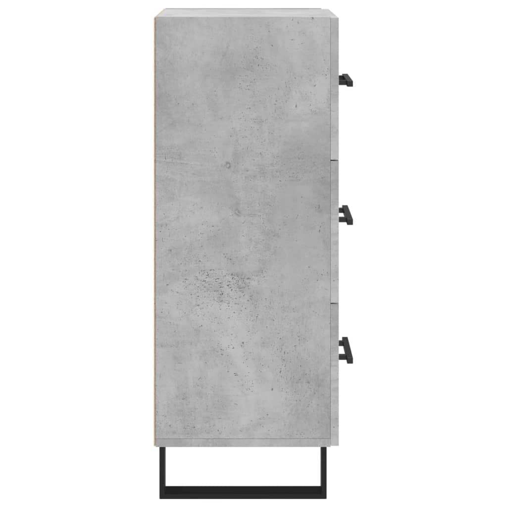 skænk 34,5x34x90 cm konstrueret træ betongrå