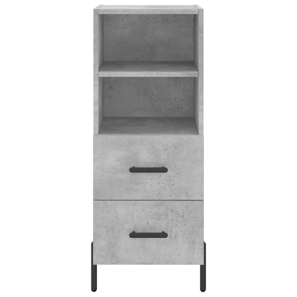 skænk 34,5x34x90 cm konstrueret træ betongrå