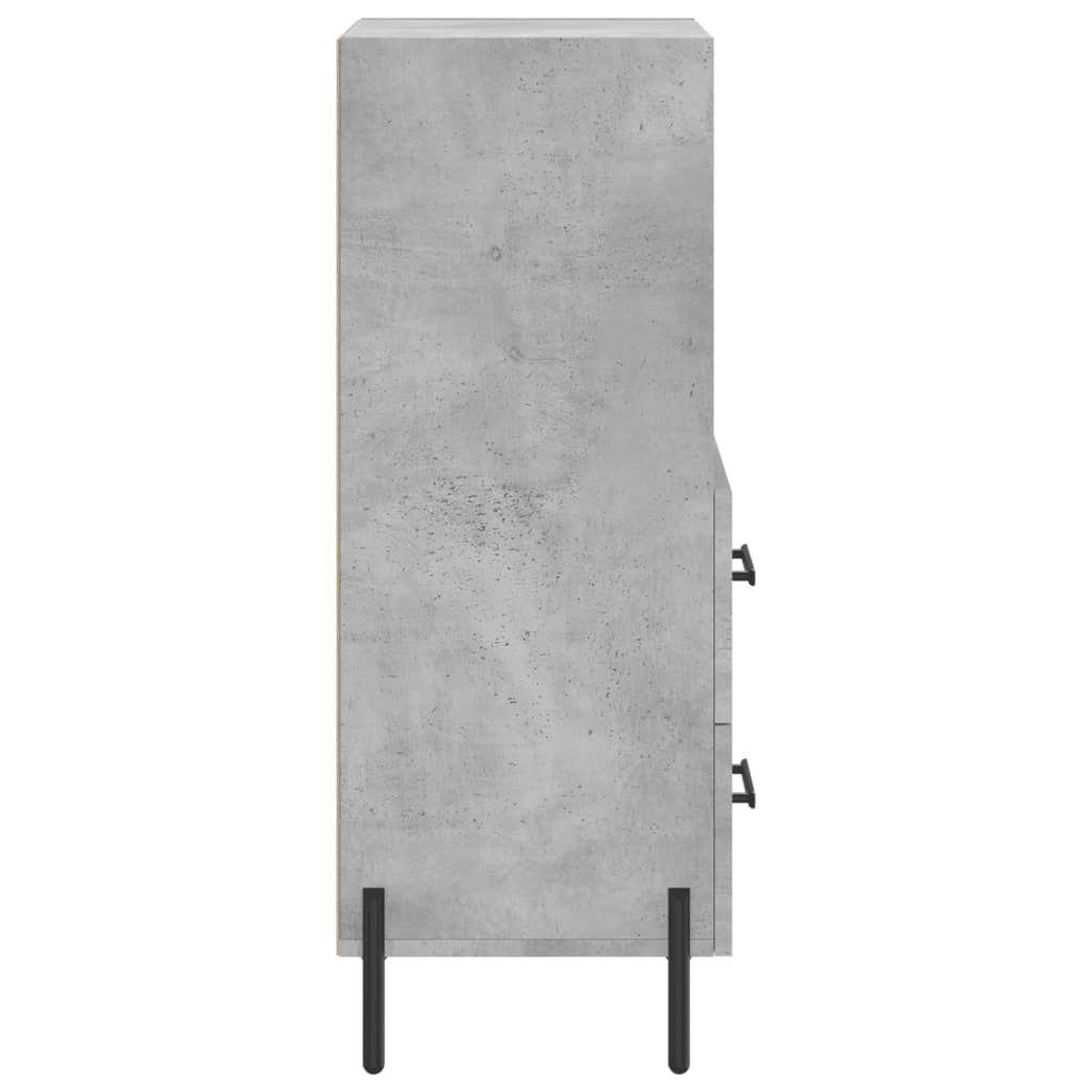 skænk 34,5x34x90 cm konstrueret træ betongrå