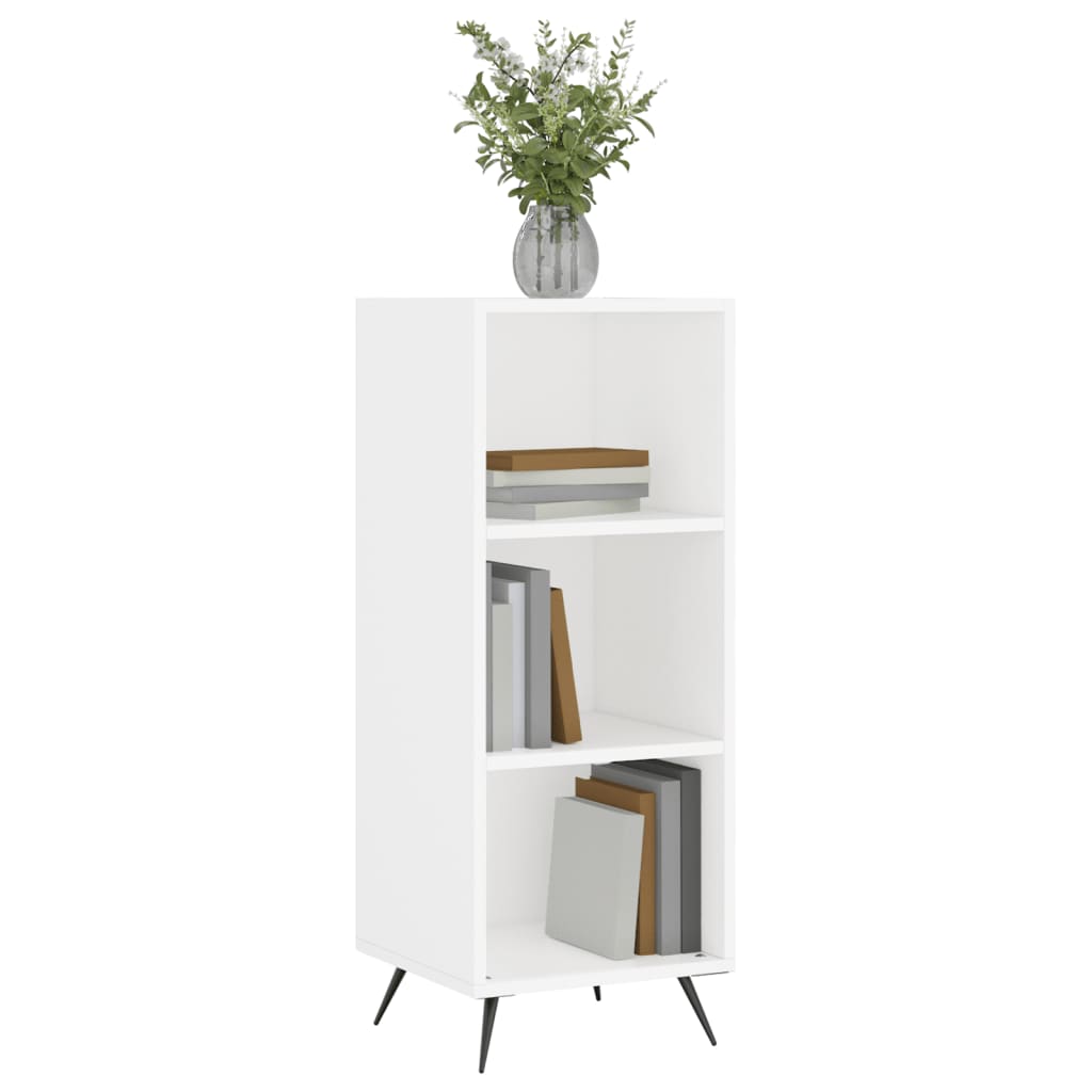 hyldeskab 34,5x32,5x90 cm konstrueret træ hvid