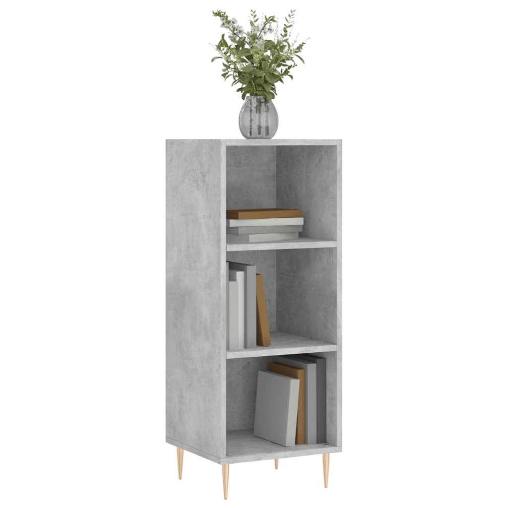 skænk 34,5x32,5x90 cm konstrueret træ betongrå