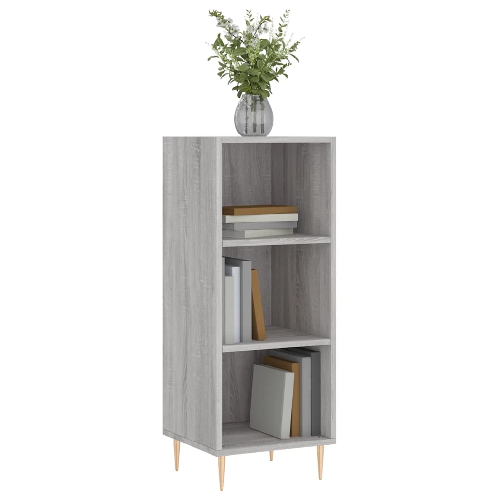 skænk 34,5x32,5x90 cm konstrueret træ grå sonoma-eg