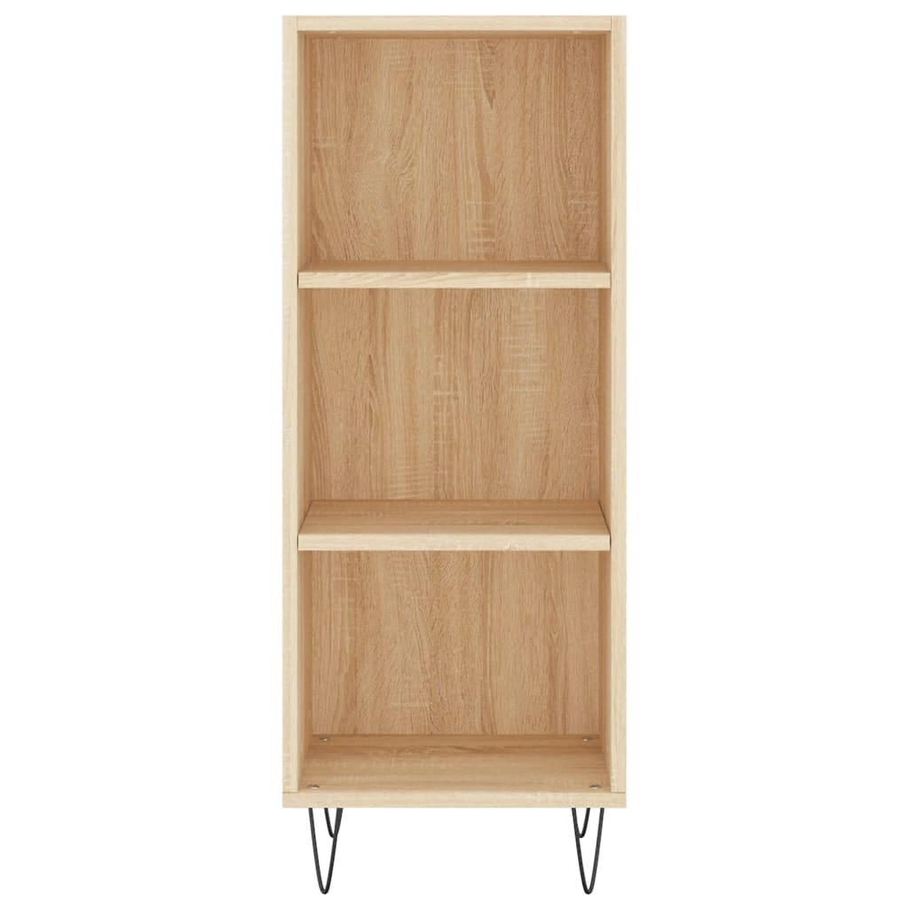 skænk 34,5x32,5x90 cm konstrueret træ sonoma-eg