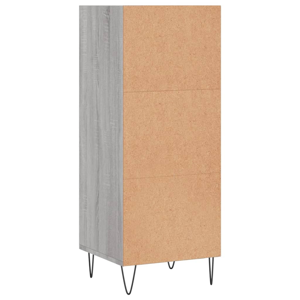 skænk 34,5x32,5x90 cm konstrueret træ grå sonoma-eg