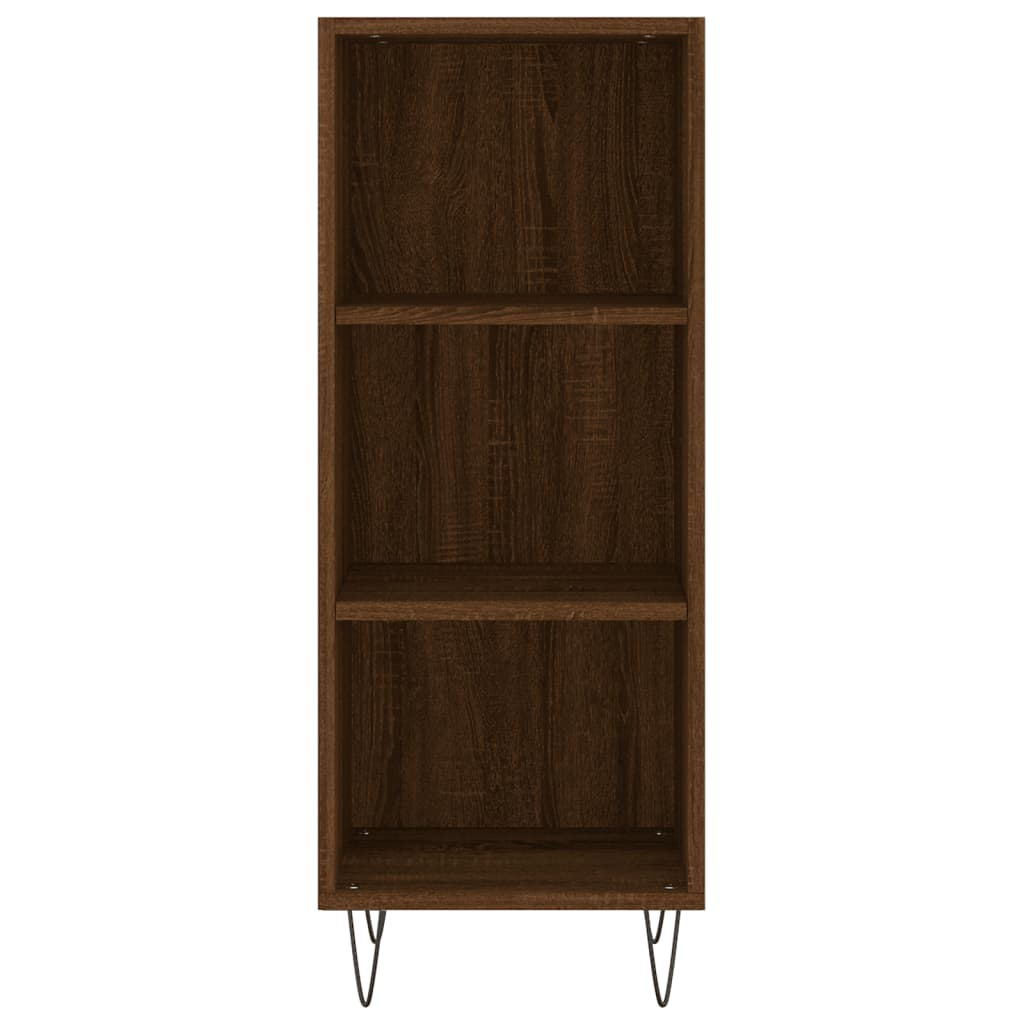 skænk 34,5x32,5x90 cm konstrueret træ brun egetræsfarve